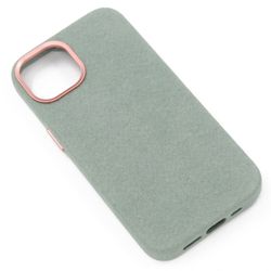 iPhone 14 Alcantara Magsafe Fodral Ljusgrön