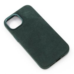 iPhone 14 Alcantara Magsafe Fodral Mörkgrön