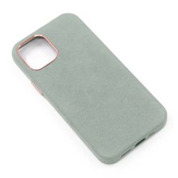 iPhone 12/12 Pro Alcantara Magsafe Fodral Ljusgrön