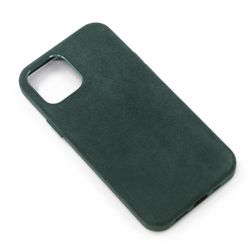 iPhone 12/12 Pro Alcantara Fodral Mörkgrön