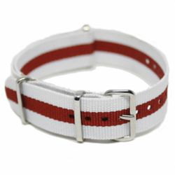 Nato strap Vit/Röd