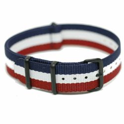 Nato strap PVD Röd/vit/blå