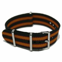 NATO Strap 20MM Svart/röd/orange