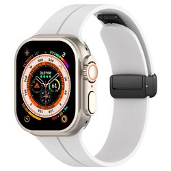 Gummirem till Apple Watch vit - Svart spänne