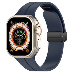 Gummiband till Apple Watch Svart 38/40/41mm Mörkblå