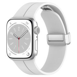 Gummirem till Apple Watch Stål 42/44/49mm Vit