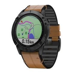 Garmin Quickfit Läder/gummiband Brun Quickfit