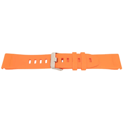 22MM QuickFit silikonrem med silverspänne för Garmin Fenix ​​​​5 / Forerunner i orange
