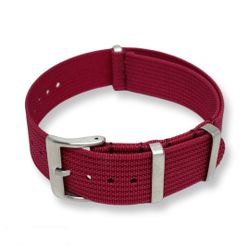 Ribbstickad Nato strap Mörkröd