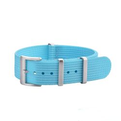 Ribbstickad Nato strap Ljusblå