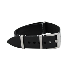 Nato strap i svart läder