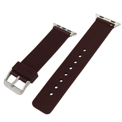 Apple Watch gummirem- Brun med silverspänne