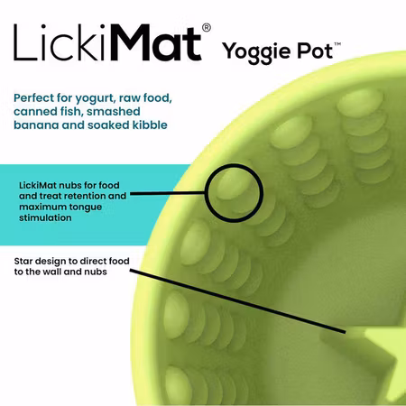 Lickimat Yoggie Pot Ljusblå
