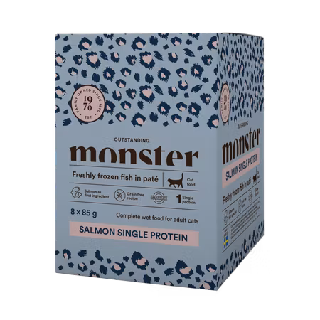 Cat Pouches Adult Salmon 85 g (8-pack) Monster