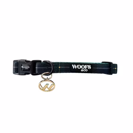 Halsband Tartan/Blå Grön Woof Kollektion