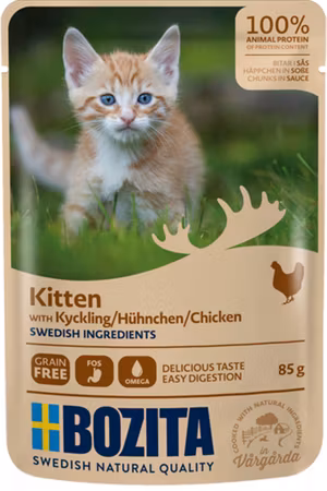 Kitten With Chicken in Sauce Våtfoder för katt 85g Bozita
