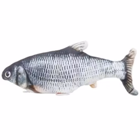 Fisk, sprattlande, catnip, 30 cm, USB-laddad
