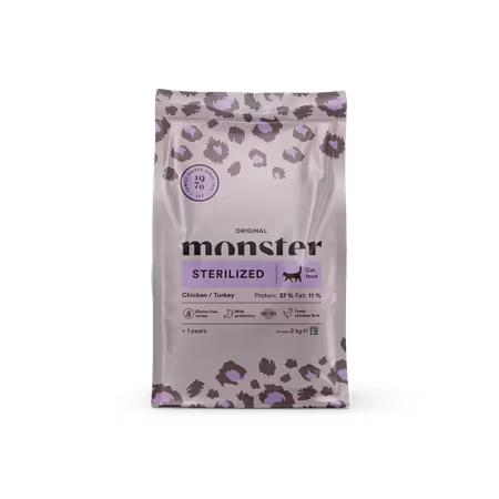 Sterilized Chick/Turkey 2 kg Monster Cat Orig.
