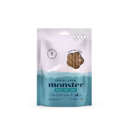 Dental Chew Lamb M Week (7st) 180g Dog Monster