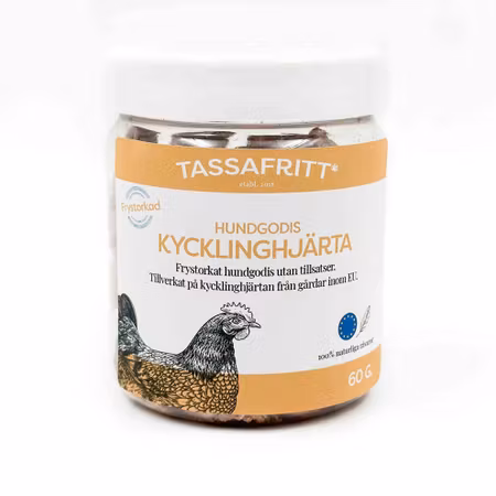Frystorkade Kycklinghjärtan 60g Tassa Fritt