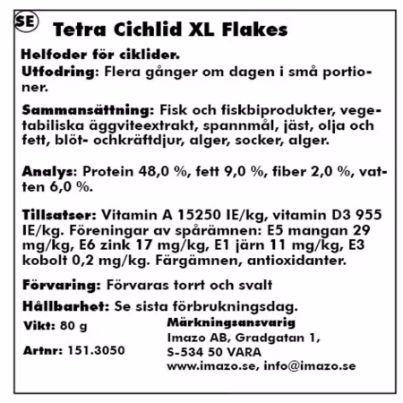Tetra Cichlid 500ml stora flingor
