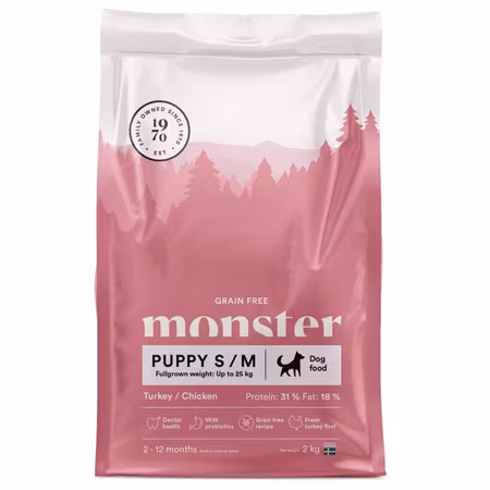Puppy S/M Grain Free Chicken Turkey Monster 2kg