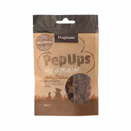 Pep Ups No Grain Turkey Hundgodis 90g