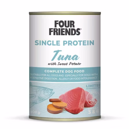 Tuna w. sweet potato Mono-protein Four Friends 400g