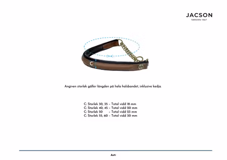 Halvstryp Läder Jacson 30cm-60cm (flera storlekar)