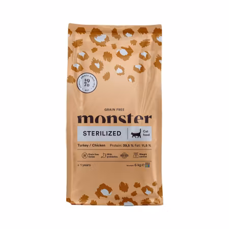 GrainFree Sterilized Monster Kattmat Turkey/Chicken