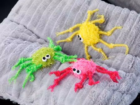 Glittrande Spindlar 3-pack Kattleksak