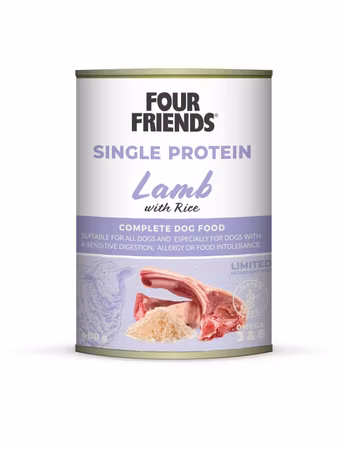 Lamb w. Rice Mono-protein Four Friends 400g