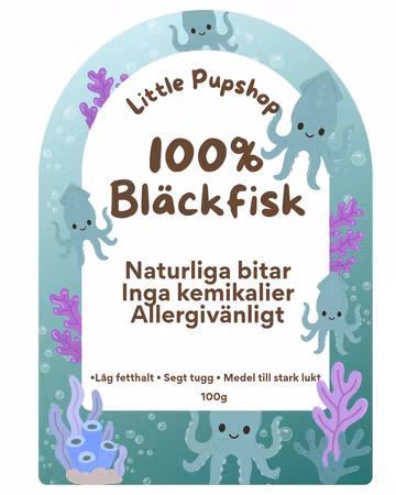 100% Bläckfisk 100g - Little Pupshop