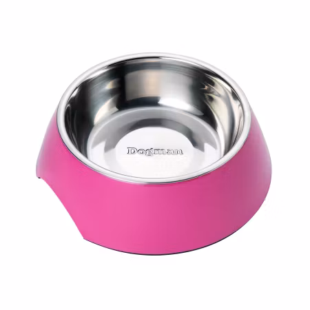 Matskål Rosa Alimunium - Dogman (olika storlekar)