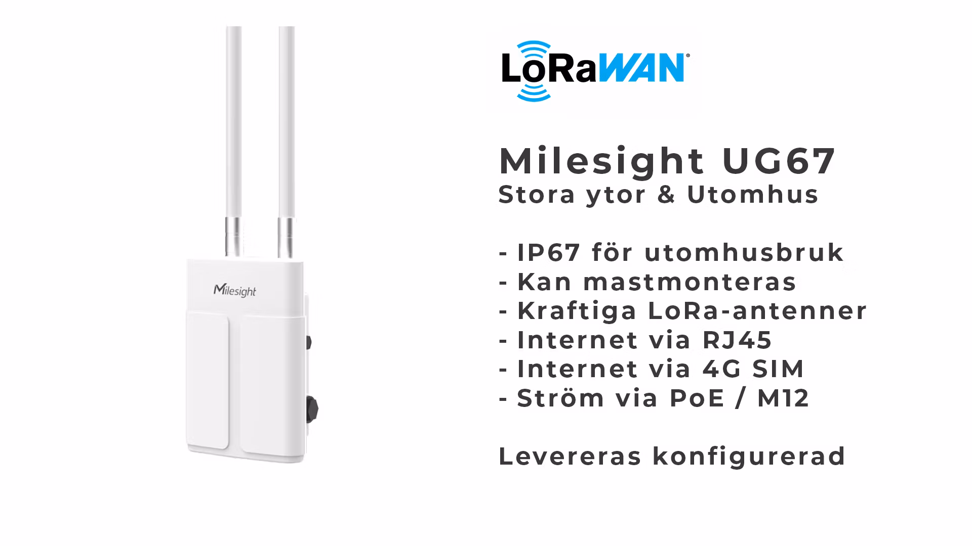 Gateway UG67 - Stora ytor & Utomhus
