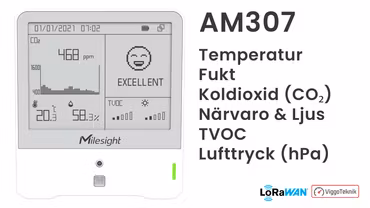 AM307 - Temp-Fukt-Koldioxid-Närvaro-Ljus-TVOC-Lufttryck