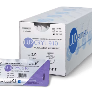 LuxCrul 910 resorberbar sutur 2/0 - 10/0