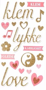 Lykke - 22 klistremerker