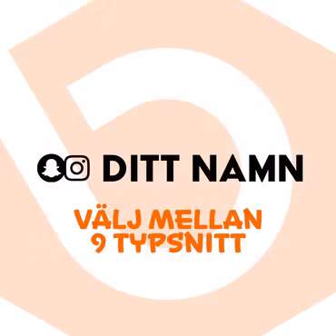 Snapchat & Instagram + Ditt Namn