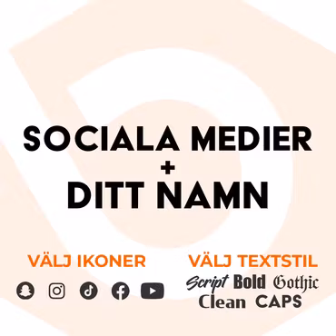 Sociala Medier – Anpassad Dekal