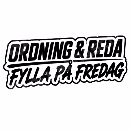 Ordning & Reda, Fylla På Fredag – Dekal
