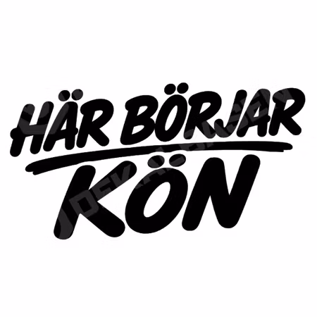 Här Börjar Kön – Dekal