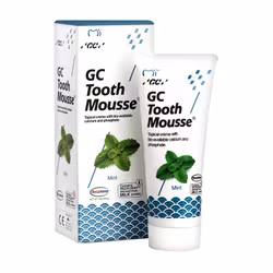 GC Tooth Mousse, fluorfri flytende emalje, mynte- eller tutti fruttismak, 35 ml