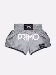 PRIMO: MUAY THAI SHORTS SUPER NYLON - HAMMARHAJ GRÅ