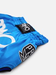 PRIMO: MUAY THAI SHORTS SUPER NYLON - BLUE JAY