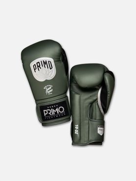 PRIMO: EMBLEM 2.0 SEMI LEATHER BOXING GLOVES - ARMY GREEN
