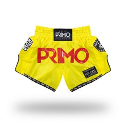 PRIMO: MUAY THAI SHORTS SUPER NYLON - YELLOW STADIUM CLASSICS