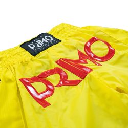 PRIMO: MUAY THAI SHORTS SUPER NYLON - YELLOW STADIUM CLASSICS