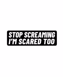 STOP SCREAMING, I’M SCARED TOO