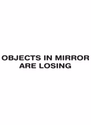 Objects in mirror are losing